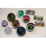 A selection of Victorian and other paperweights, i
