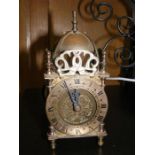 A brass Genalex lantern clock