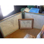 Two Southampton charts, framed and glazed, togethe