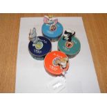 Four Disney Wade Whimsies hat box collection ornam