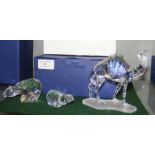 Selection of boxed Swarovski crystal ornaments - i