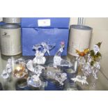 Selection of boxed Swarovski crystal - including P