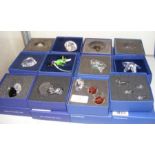 Selection of boxed Swarovski crystal ornaments