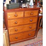 A Victorian cap top chest of drawers