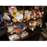 Assorted plush teddy bears together with a collect