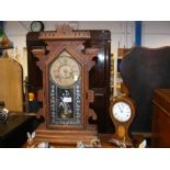 An eight day Ansonia 'Clarence' clock, together wi