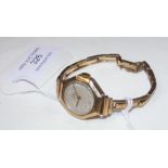 A lady's 9ct gold wrist watch