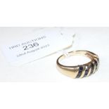 A 9ct gold ladies dress ring