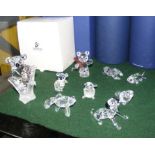 Nine boxed Swarovski crystal ornaments - including