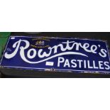 An old 'Rowntree's Pastilles' enamel advertising s