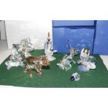 Eight boxed Swarovski crystal ornaments - includin