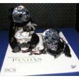 Swarovski crystal Pandas - with Certificate and or