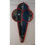 A retro 'ice cream cone' wall mirror - 100cm x 52c