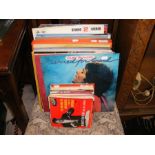 A medley of 45rpm and 78rpm vinyl records