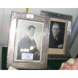 Two silver photo frames