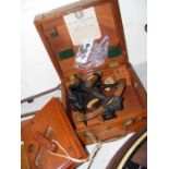 A certified 1960's Hezzanith hand held sextant in original wooden case