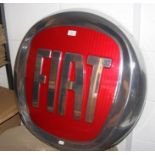 A 'Fiat' car dealership advertising sign