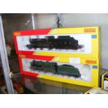 A boxed Hornby locomotive and tender, together wit