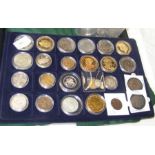 Various collectable coins including crowns, half c