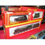 A boxed Hornby locomotive and tender together with