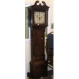 A 30 hour antique oak cased Grandfather clock with