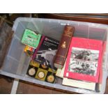 A selection of collectable books relating to weapo