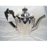 A silver coffee pot with Birmingham hallmark 1951