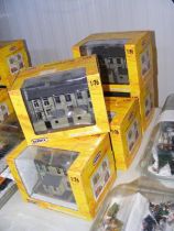 Five boxed Scenix 00 gauge model houses