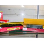 A boxed Hornby 00 locomotive and tender, together