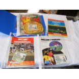 Various football programmes, including England v I