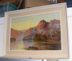 FRANCIS. E. JAMIESON - antique oil on canvas of Highland mountain
