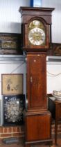 An antique eight day Grandfather clock by Henry Ba