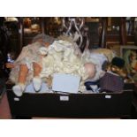 A box of dolls - porcelain and other