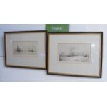 WILLIAM WYLIE - etching of war ship, together with