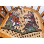 Cast metal modern Punch and Judy door stops