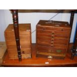 A vintage Enox eight drawer collector's cabinet an