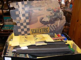 A vintage Scalextric model motor racing set