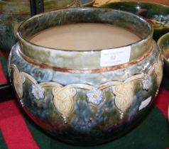 A Royal Doulton stone jardiniere with Art Nouveau