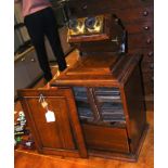 A Victorian walnut cased achromatic stereoscope by