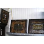 Three old Insurance Company advertising plaques in