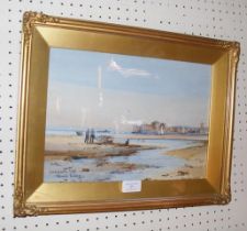 THOMAS SIDNEY - watercolour of Yarmouth, framed an