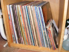 A quantity of vinyl records - LP's and singles
