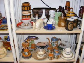 Collectable ceramics - on two shelves