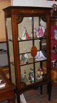 A hand painted Edwardian display cabinet