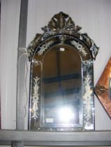 An ornate wall mirror