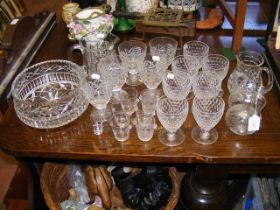 A quantity of cut glass, including Villeroy & Boch