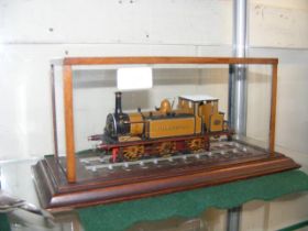 A model locomotive Tulsehill in glazed display cas