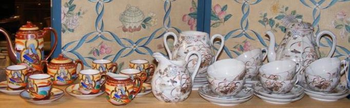 A selection of oriental teasets