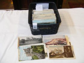 A basket of approx. 350 vintage UK topographical p