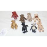 A selection of collectable Steiff metal bear ornam